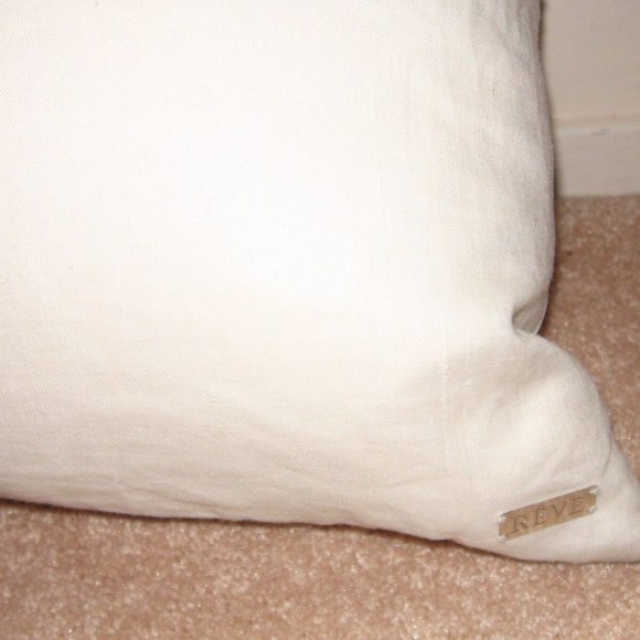 Reve Ivory Embellished Beaded Toss Decorative Pillow Size 13" x 24" - Picture 3 of 3